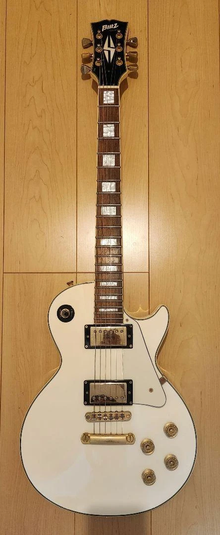 Electric Guitar Blitz by Aria Pro II White Color Block Inlays S/N