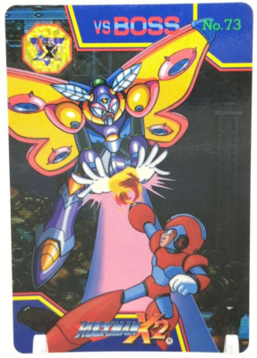 Mega Man X Morph Moth No.73 Mega Man X2 ROCK Card 1994 CAPCOM TCG Japan A1
