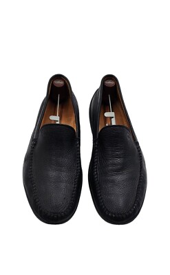 Valleverde Aria Condizionata Italian Pebbled Leather Black Slip-on Moccasin Valleverde Aria Condizionata Italian Pebbled Leather Black  main image 4