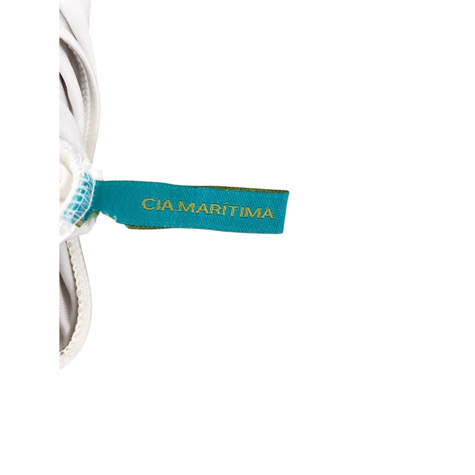 Traje de baño de una pieza Cia Maritima para mujer talla XS blanco geométrico espalda redonda Foto 3 de 4