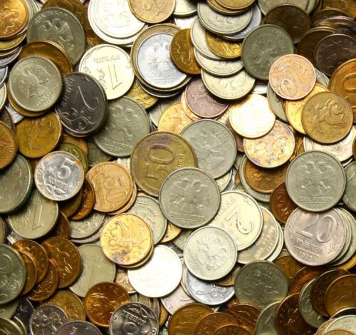 Bundle Russia Coins Kopecks Rubles 1991-now MIXED JOB LOT Set 2 lbs Pound 0,9 Kg - Picture 3 of 5