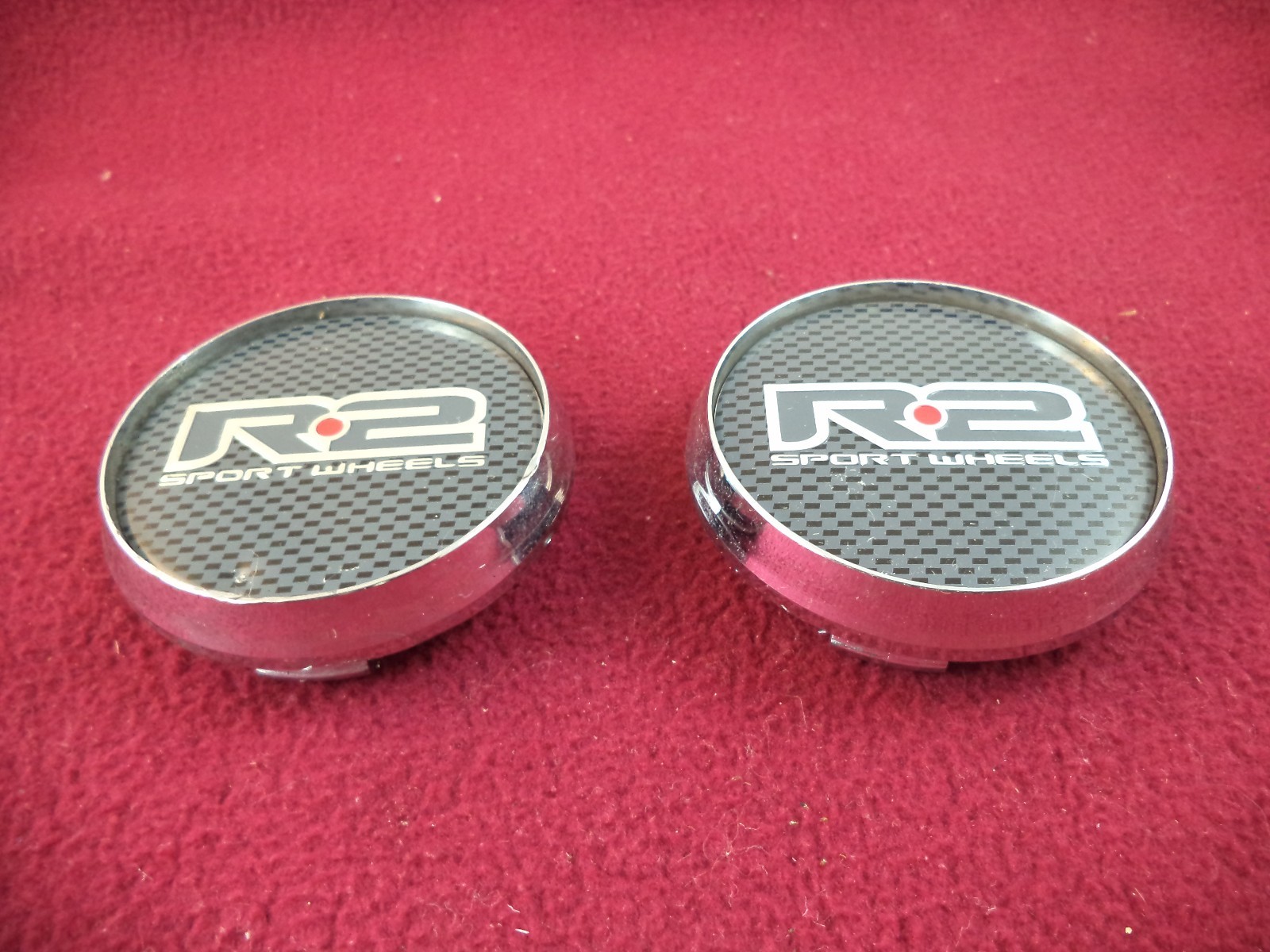 Double Cap Rims R2 Sport Wheels Black/CHR Custom Wheel Center Cap SET OF TWO CAPS | eBay