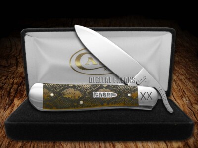 Case xx Russlock Knife Diamondback Rattlesnake Antique Bone 1/500 Pocket Knives