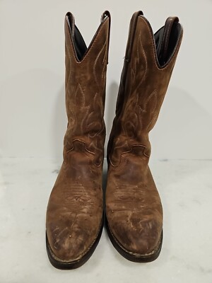 Masterson Cowboy Western Boots Brown Leather RB876 Men display picture 1