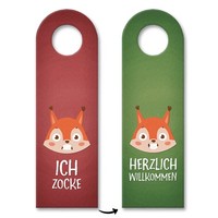 Ich Zocke Oder Willkommen TüRhäNger Mit Fuchs Motiv Kinderzimmer Kind Kinder