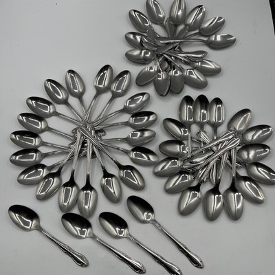 Oneida Custom Stainless Flatware PLANTATION Tea Spoons Lot of 50 Size 6''