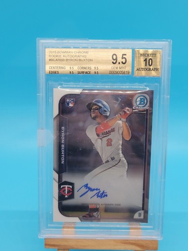 Byron Buxton #BB 2015 Bowman Chrome Autograph Rookies card