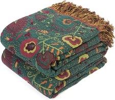 Boho Throw Blanket for Bed 100 Cotton Soft Lightweight Quilt Home Decor Summer
