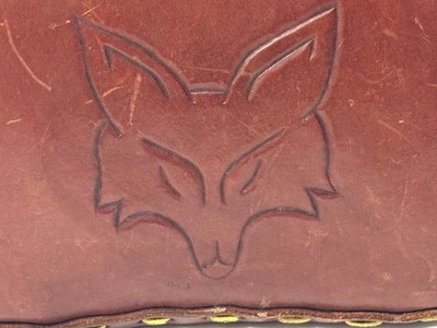 Vintage Handmade Leather Fox Embossed Saddle Bag Boho Rustic Crossbody 