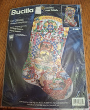Bucilla Cozy Christmas Cross Stitch Stocking Kit 1997 Sealed