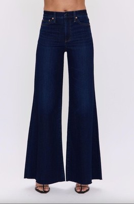 Pistola Izzy Mid Rise Wide Leg Crop Jean Tristesse