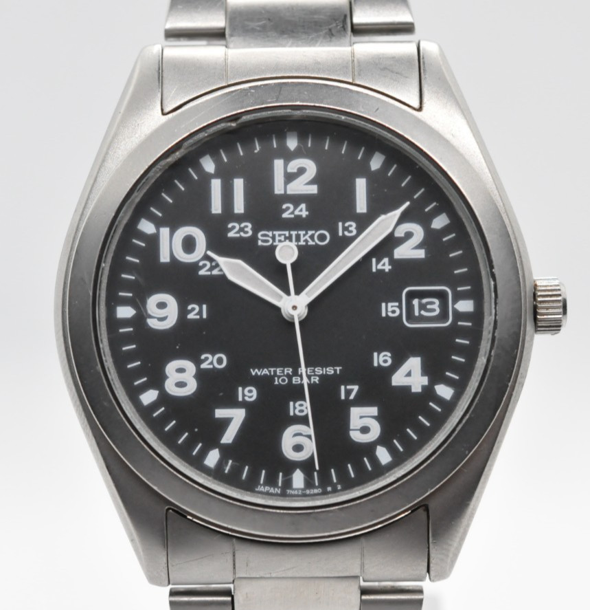 Seiko Spirit SBCA001 7N42-8260 Quartz Black Dial Mens… - Gem