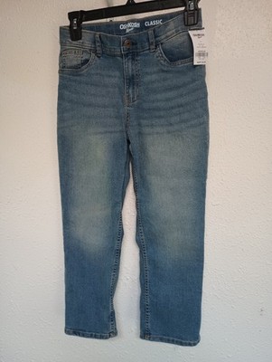 Lot Of 3 Oshkosh B'gosh Jeans Boys Sz 8 Blue Straight Leg Denim Pants NWT
