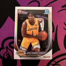Topps Bowman Chrome Rookie Serial Numbered Adou Thiero Lakers Card #BCV-36/499