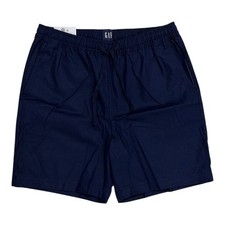 Gap Men's Breathable Soft Woven Linen Pull-On Easy Fit Short Navy, XL