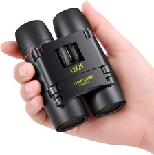 Small Compact Binoculars 12X25 Adults Kids Bird Watching Theater Opera