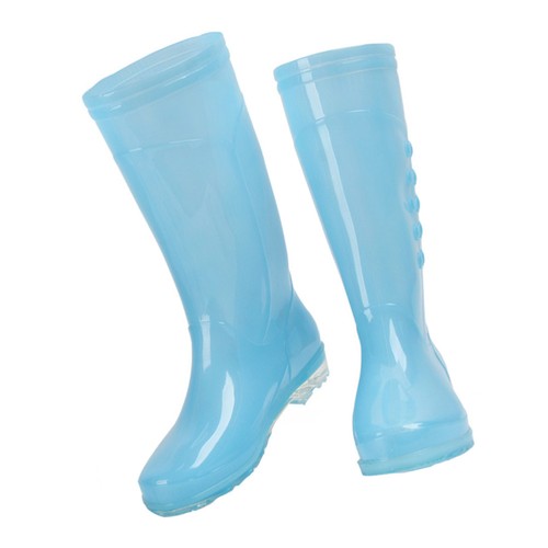 1 par de botas de lluvia transparentes para mujer botas de lluvia altas botas de lluvia prácticas - Imagen 4 de 12