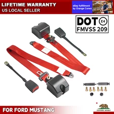 3 Point Safety Adjustable Seat Belt Straps Car Vehicle Belt for Ford Mustang