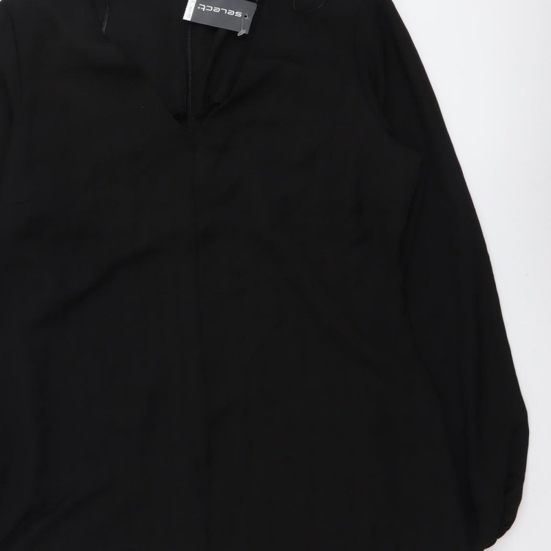 Selected Womens Playsuit One-Piece Size 12 UK '' Black Long Sleeve image 10