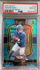 2025 Select Jaxson Dart Light Blue Prizm /99 PSA 10