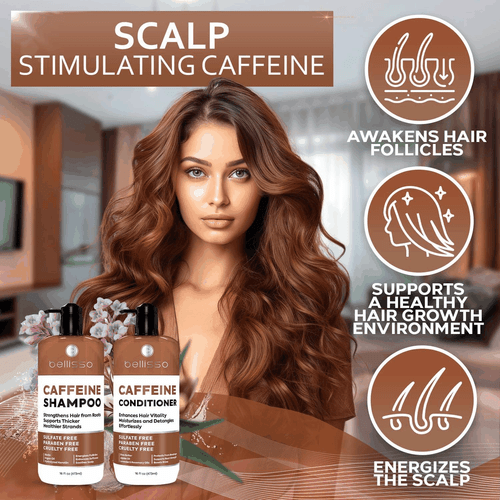 Koffein Shampoo und Conditioner Set Volumizing Boosting für Frauen Männer feines Haar - Bild 2 von 7