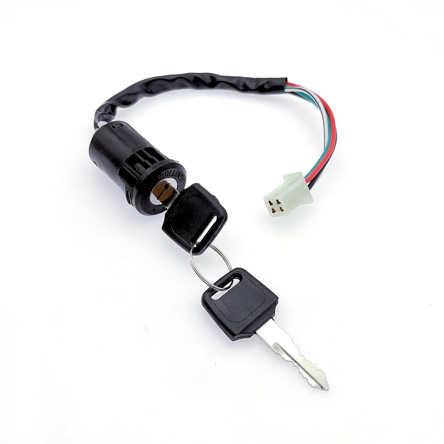 4-Wire Ignition Key Switch for ATV 50-250Cc, Quad Bike Ignition Barrel and Key,