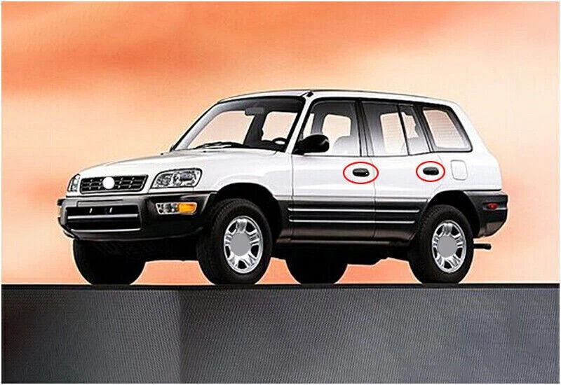 Para Toyota RAV4 SUV 1996-2000 4 puertas cromadas manija de puerta lateral tazón cubierta moldura 8 un. Foto 4 de 4