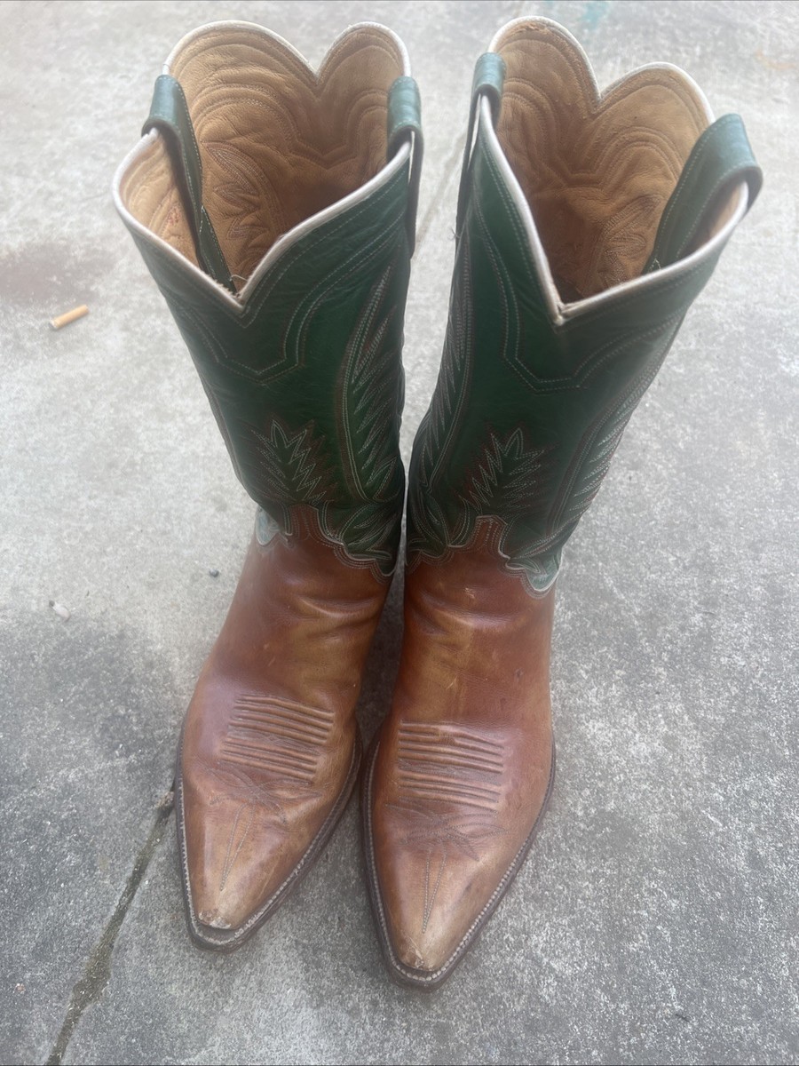 Vintage ML Leddy Custom Cowboy Boots Pre-Owned Size 7 | eBay