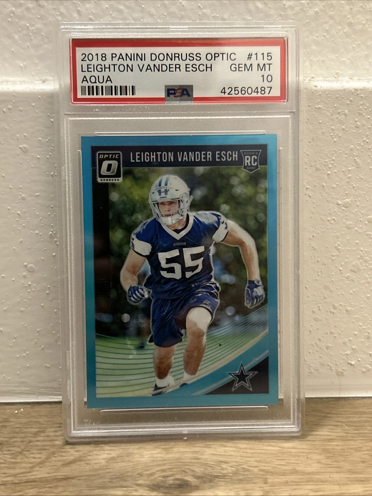 Leighton Vander Esch Panini Donruss Optic #115 Aqua