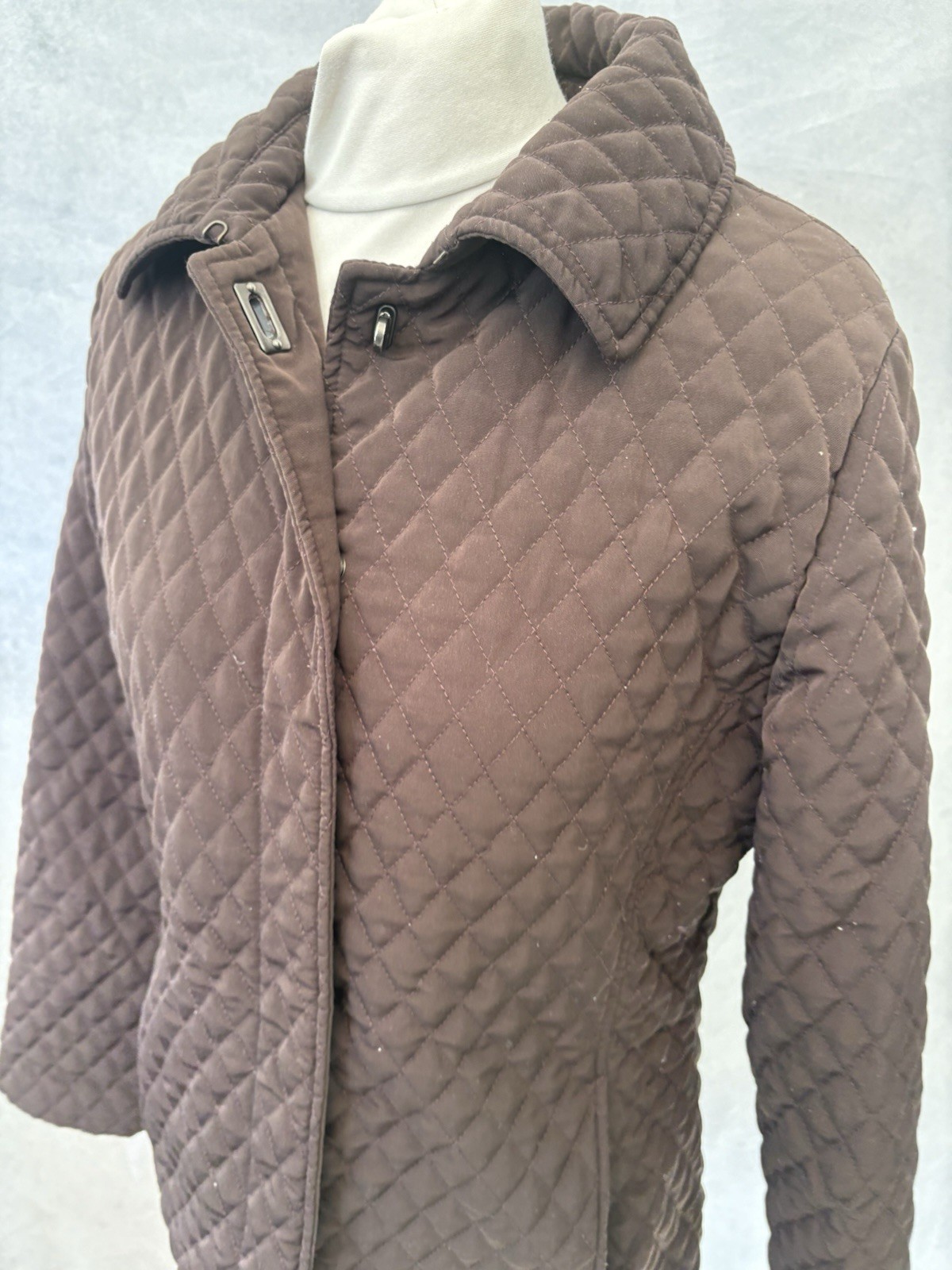 calvin klein Brown Jacket Size M Quilted Long sleeve Polyester Women’s thumbnail 7