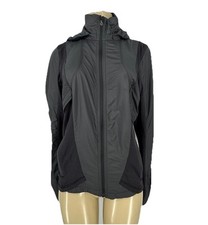 Lululemon Size 6 Women Kanto Catch Me Run Jacket Black Full ZIP Hooded EA2