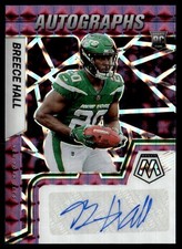 2022 Panini Mosaic Rookie Auto Purple 31/49 Breece Hall #249 TS7