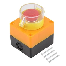 Push Button Switch Station Latching Emergency Stop Switch with Protective Cover