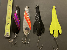Great Lakes Trolling Spoons Northern King Mag Salmon Trout Spoons Lures Lot of 4