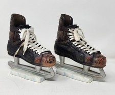 Vintage Piggy Bank Ice Skates with Real Laces *  Vintage Look * Set Of 2 Skates.