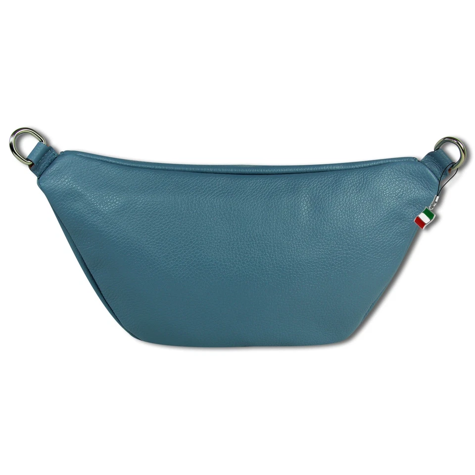 Florence Cuir Véritable Sac Banane Femmes Extra Grand Bleu Jeans OTF821F - Photo 2/4