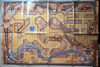 TSR Dungeons & Dragons ''The Goblins Lair'' Replacement Map ''Red Hand Trail''