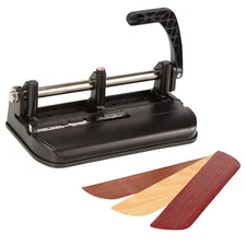 3 Hole Punch Heavy Duty, 32 Sheet Capacity Three Hole Puncher 3 Ring, Adjusta...