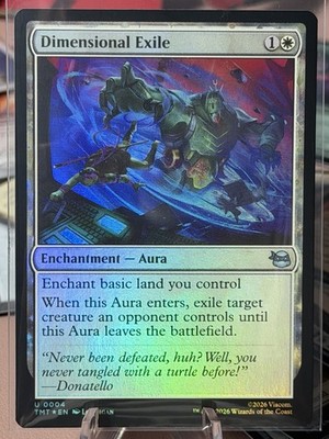 MTG TMNT Dimensional Exile #4 FOIL NINJA TURTLES MAGIC CARD