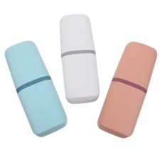 3 PCS Toothbrush Travel Case Storage Container Portable and Toothpaste Kit