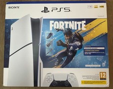 Image of Sony PlayStation 5 PS5 Slim Disc 1TB Fortnite Bundle Sealed - minor box damage
