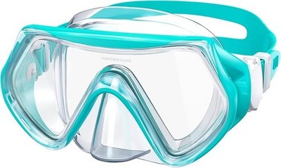 Taucherbrille Kinder mit Nasenabdeckung Anti-Nebel 180° Panorama für 4-16 Jahre