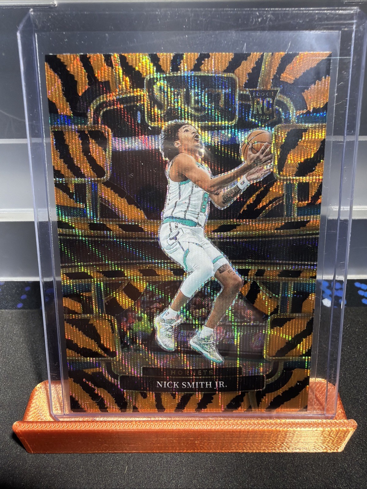 2023-24 Panini Select - Concourse Nick Smith Jr. #89 Tiger Stripes Prizm (RC)