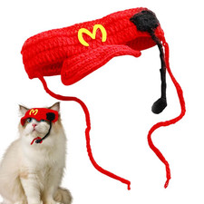 Cat Knit Hat Knitted Beanie Headwear for Cats and Dogs Cartoon Pet Cosplay Caps