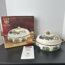 Philippe Richard Kensington Garden 2 Quart Enamel Covered Buffet Server