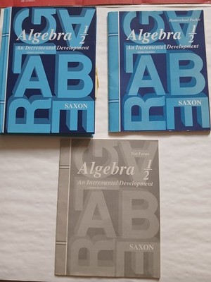 saxon algebra 1/2 (3rd edition) Workbook, Answer Key & Test forms