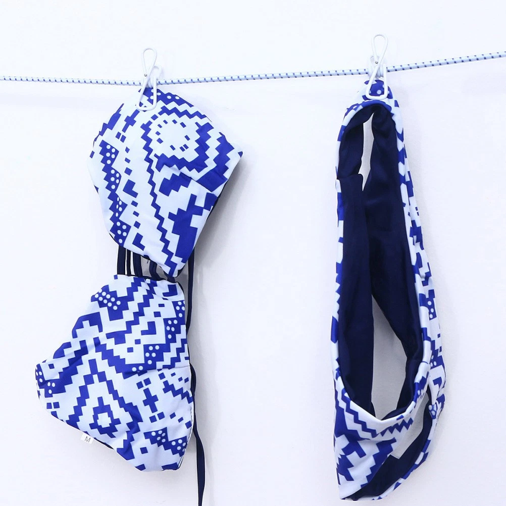 Stendibiancheria Da Viaggio Antivento – Corda Elastica 1,8-3,4m, 12 Clip In Metallo, Blu - 4