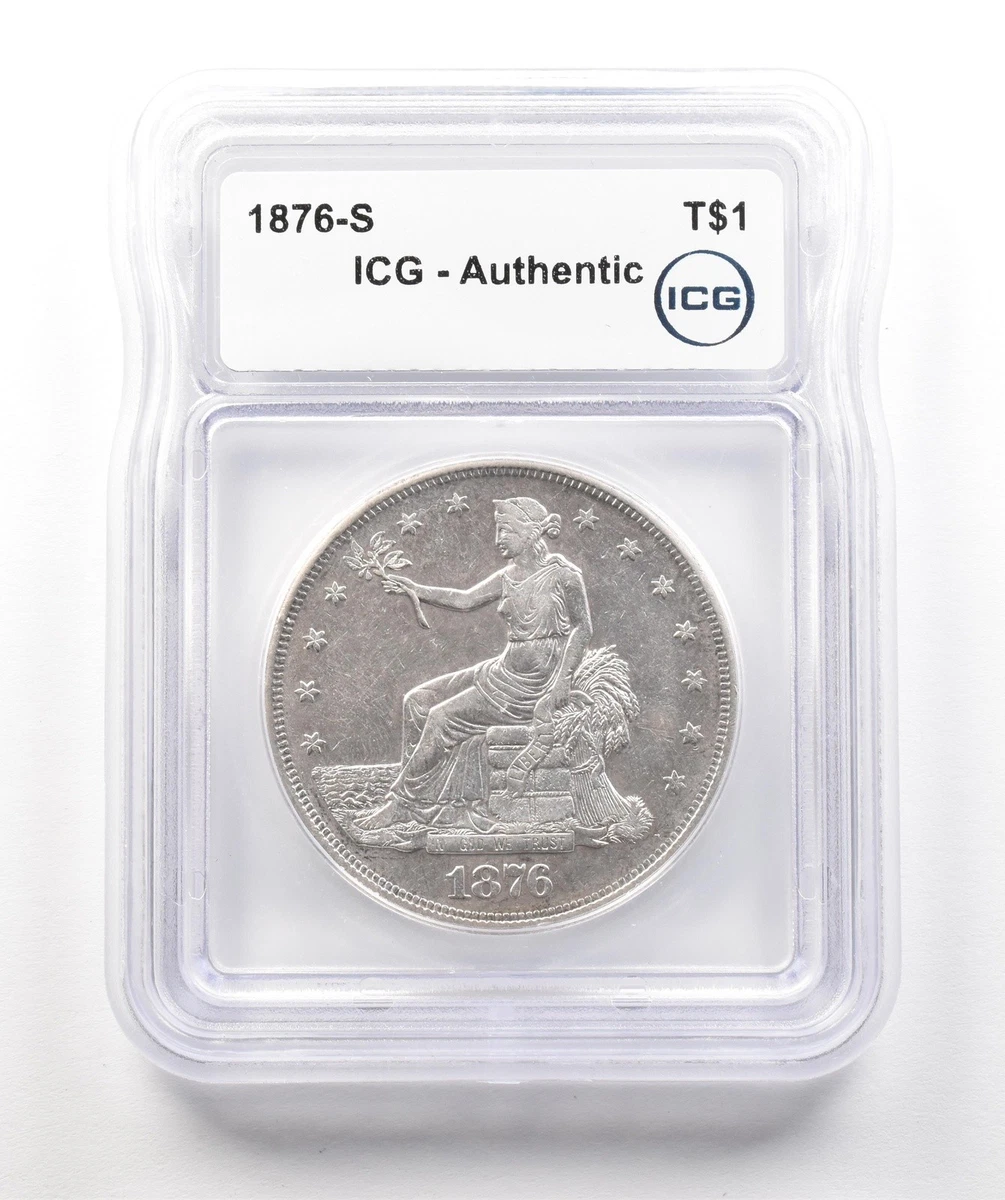 1876年-S アメリカ 貿易銀 Trade Dollar PCGS AU50 1876年-S アメリカ
