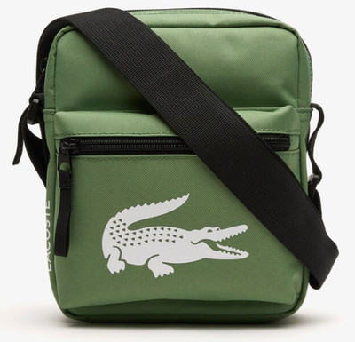 LACOSTE Shoulder Bag Vertical Camera Bag Travel Green AUTHENTIC NEW NH4279UG