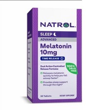 Natrol Melatonin Time Release 10 mg 60 Tabs exp 06/2027